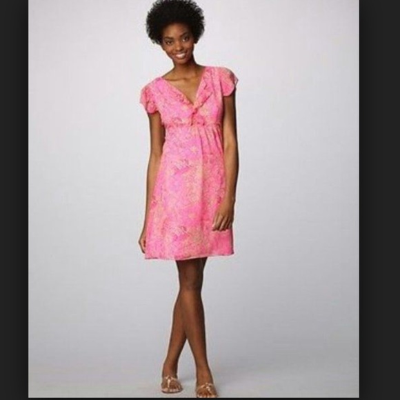 Lilly Pulitzer Dresses & Skirts - Lilly Pulitzer Pink Secret Garden Clare Dress 4
